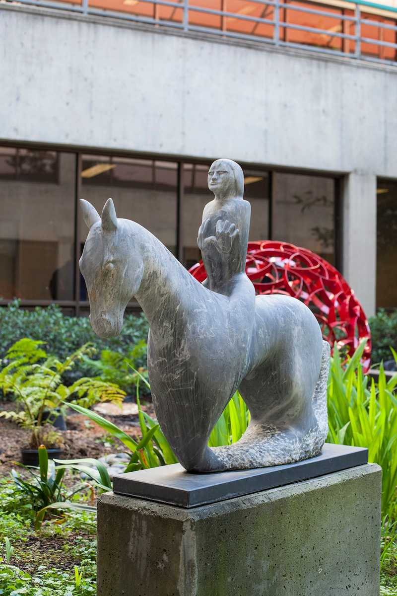 Stone sculpture depicting horse