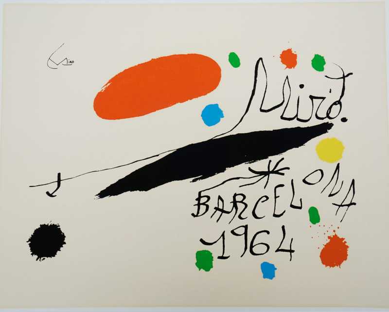 Color lithograph with Miro signa